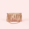 Ruched Handbag - Taupe