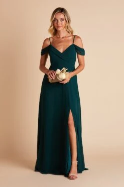Spence Convertible Dress - Emerald -Elegance Bridal Store BIRDY GREY SPENCE CONVERTIBLE SLIT BRIDESMAID EMERALD 01