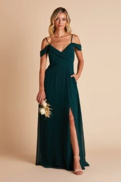 Spence Convertible Dress - Emerald -Elegance Bridal Store BIRDY GREY SPENCE CONVERTIBLE SLIT BRIDESMAID EMERALD 04