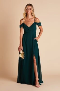 Spence Convertible Dress - Emerald -Elegance Bridal Store BIRDY GREY SPENCE CONVERTIBLE SLIT BRIDESMAID EMERALD 05