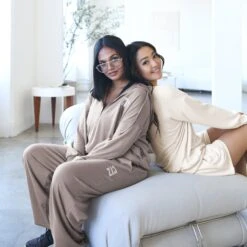 Zip Up Hoodie - Cocoa -Elegance Bridal Store BIRDY GREY SWEATSUIT LIFESTYLE 637 RT