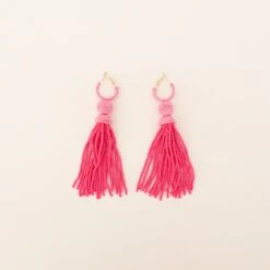 Tassel Earrings - Pink