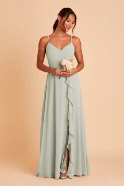 Theresa Chiffon Dress - Sage 24 Theresa Chiffon Dress - Sage -Elegance Bridal Store BIRDY GREY THERESA BRIDESMAID DRESS SAGE 02