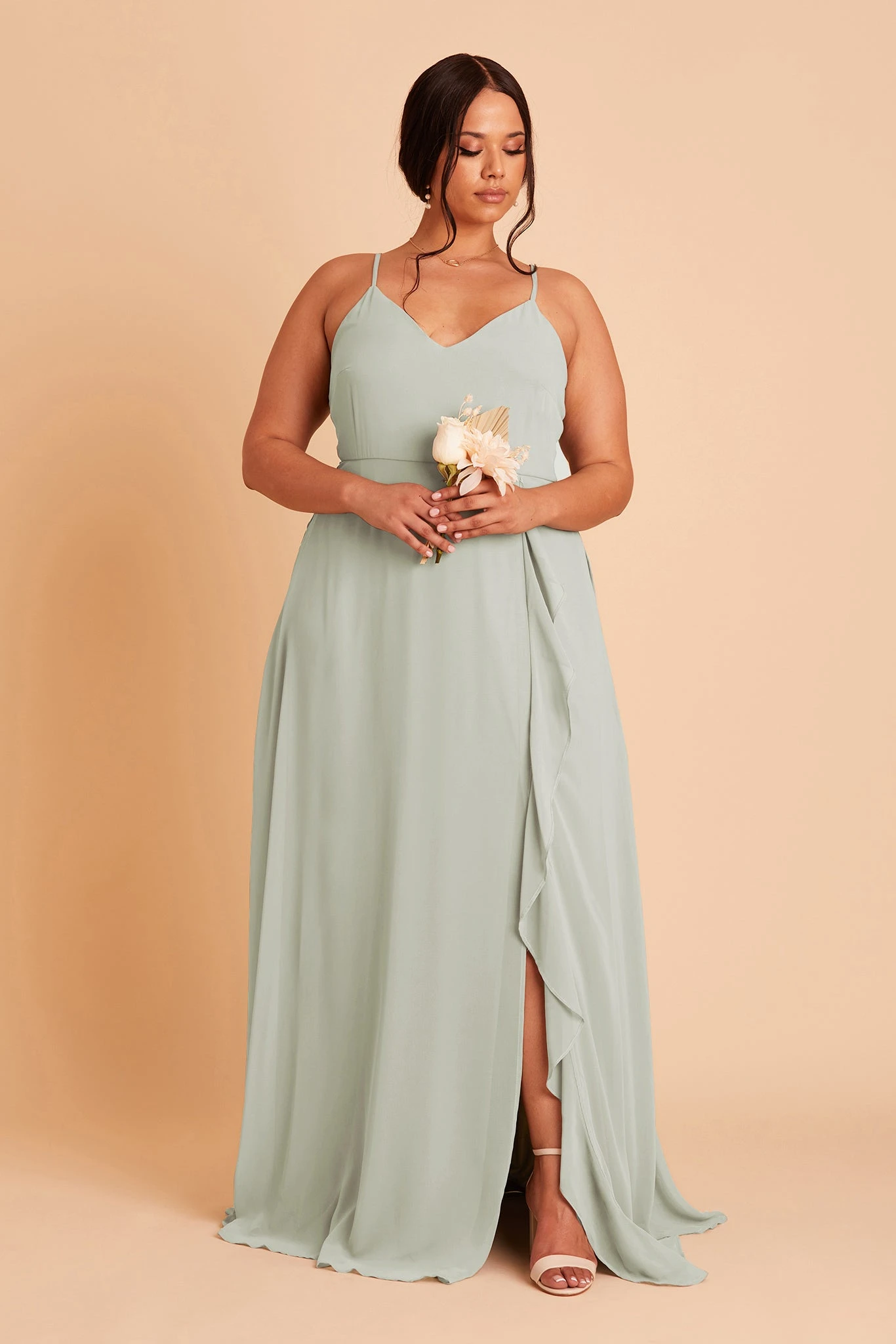 Theresa Chiffon Dress - Sage 16 Theresa Chiffon Dress - Sage - Image 14