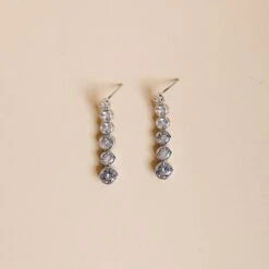 Vegas Linear Earrings 9 Vegas Linear Earrings -Elegance Bridal Store BIRDY GREY VEGAS LINEAR EARRINGS SILVER 01