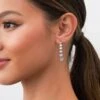 Vegas Linear Earrings -Elegance Bridal Store BIRDY GREY VEGAS LINEAR EARRINGS SILVER CROPPED RT 01