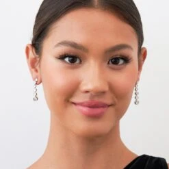 Vegas Linear Earrings 8 Vegas Linear Earrings -Elegance Bridal Store BIRDY GREY VEGAS LINEAR EARRINGS SILVER CROPPED RT 02