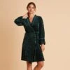 Velvet Ribbed Robe - Emerald -Elegance Bridal Store BIRDY GREY VELVET RIBBED ROBE GREEN 02 686c1374 8cb2 47b4 8751 cca885ba4526