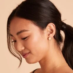 Richardson Ivory Druzy Studs -Elegance Bridal Store BirdyGreyDruzyEarrings