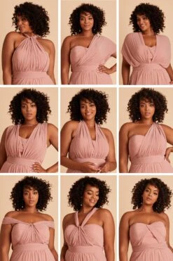 Gigi Convertible Jumpsuit - Plum -Elegance Bridal Store Convertible Dress Collage Image Project F GIGI 6 UP 1 3