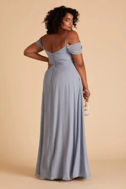 Devin Convertible Dress - Dusty Blue 14 Devin Convertible Dress - Dusty Blue -Elegance Bridal Store DevinCurveDustyBL Back