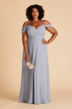 Devin Convertible Dress - Dusty Blue 13 Devin Convertible Dress - Dusty Blue -Elegance Bridal Store DevinCurveDustyBL Front
