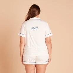 Jonny Pajama Set - White -Elegance Bridal Store IVORY CURVE PERSONALIZATION 02 4b062628 81c2 493e 9dac c1ac47ee76e9