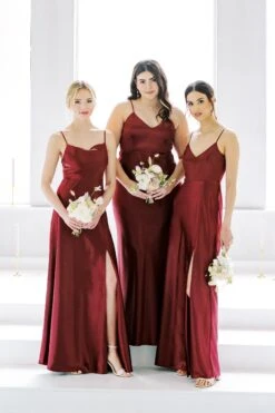 Jay Shiny Satin Dress - Cabernet -Elegance Bridal Store Jay jay Lisa CAB1 dedd7a79 d6f6 4c16 9bc6 715d426969b8