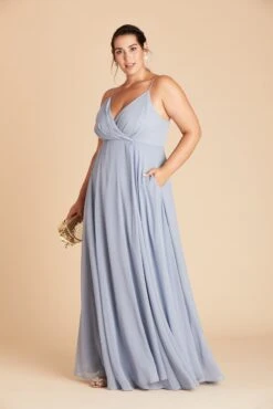 Kaia Dress - Dusty Blue -Elegance Bridal Store Kaia Dusty Blue Curve Side