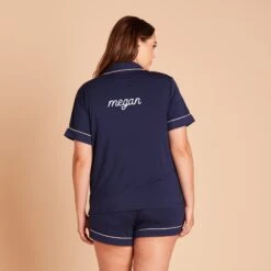 Jonny Pajama Set - Navy 22 Jonny Pajama Set - Navy -Elegance Bridal Store NAVY CURVE PERSONALIZATION 01 473b7056 7f48 49bf af3a dfab80ba75c9