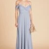 Spence Convertible Dress - Dusty Blue 1 Spence Convertible Dress - Dusty Blue -Elegance Bridal Store Spence DustyBlue Front