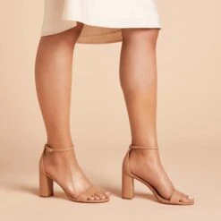 Mary High Chunky Heel - Nude Latte -Elegance Bridal Store a4ce275aa8d0391090add10d1873357b