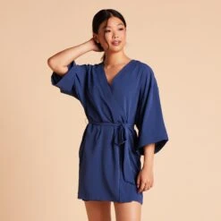 Karen Robe - Slate Blue -Elegance Bridal Store a6b1afa2e6791a528d908a6dc176285a