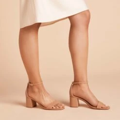 Natalie Chunky Heel - Nude Latte -Elegance Bridal Store a87f57e64156d8a399efb217565316f7