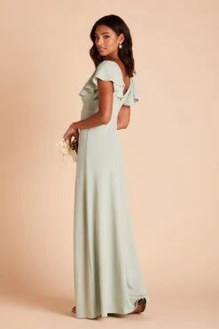 Hannah Crepe Dress - Sage -Elegance Bridal Store abe432e3c2435f6f8a5c39828f11a5af
