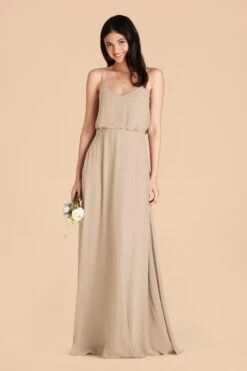 Gwennie Dress - Almond -Elegance Bridal Store almond gwennie convertible non slit bridesmaid dress 02