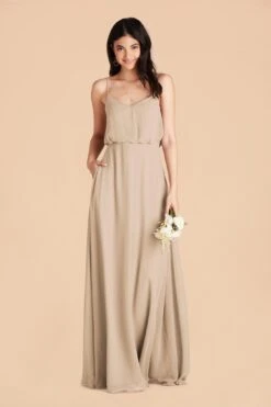 Gwennie Dress - Almond -Elegance Bridal Store almond gwennie convertible non slit bridesmaid dress 03