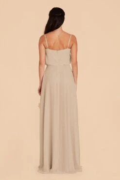 Gwennie Dress - Almond -Elegance Bridal Store almond gwennie convertible slit bridesmaid dress 01