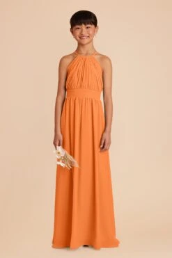 Sienna Junior Dress - Apricot -Elegance Bridal Store apricot sienna junior bridesmaid dress 01