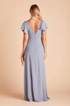 Hannah Crepe Dress - Dusty Blue -Elegance Bridal Store b03f3b2a357e64f9949844143df05190