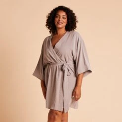 Karen Robe - Gray -Elegance Bridal Store b2e1aa3dce0f27c7e8219fc7b15411e8