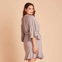 Kenny Ruffle Robe - Gray 22 Kenny Ruffle Robe - Gray -Elegance Bridal Store b7dc47f877e83b18f4265a4f7a15c9b1