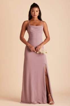 Ash Crepe Dress - Dark Mauve -Elegance Bridal Store b8727e2a17203a5dd5c42554765d9aac