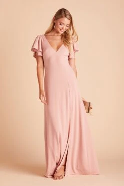 Hannah Crepe Dress - Dusty Rose -Elegance Bridal Store b946ef13f0ed4674b8e21f67dc0ad54f