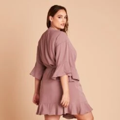 Kenny Ruffle Robe - Dark Mauve 23 Kenny Ruffle Robe - Dark Mauve -Elegance Bridal Store bb6ae8cf5e4f00406c4328c55801a72f