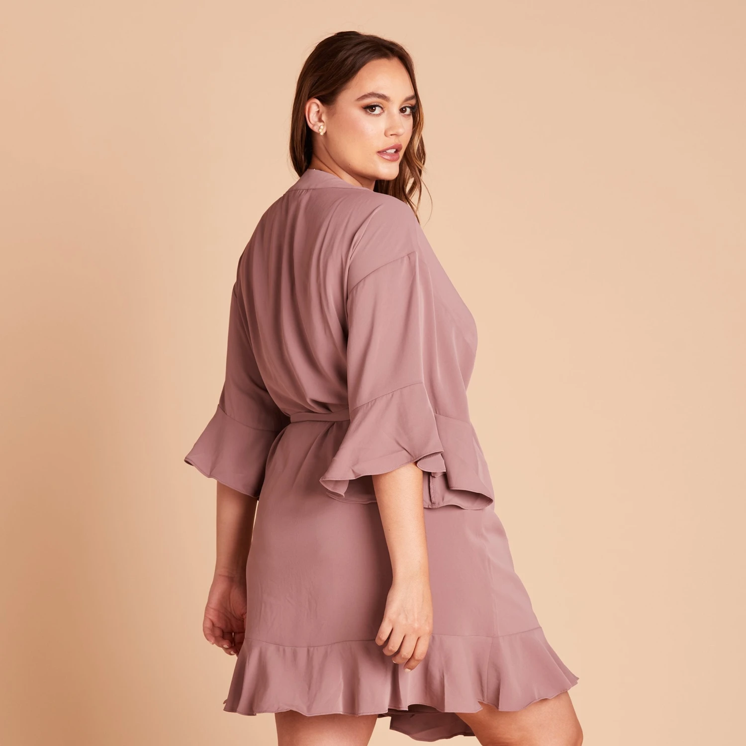 Kenny Ruffle Robe - Dark Mauve 11 Kenny Ruffle Robe - Dark Mauve - Image 10