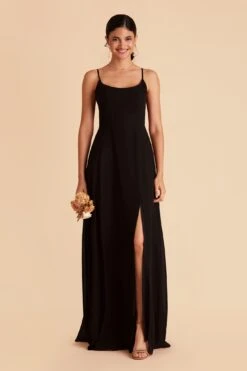 Amy Chiffon Dress - Black -Elegance Bridal Store black amy bridesmaid dress 01