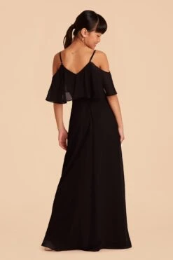 Janie Convertible Junior Dress - Black -Elegance Bridal Store black janie convertible junior bridesmaid dress 01