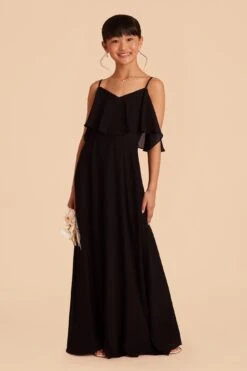 Janie Convertible Junior Dress - Black -Elegance Bridal Store black janie convertible junior bridesmaid dress 03
