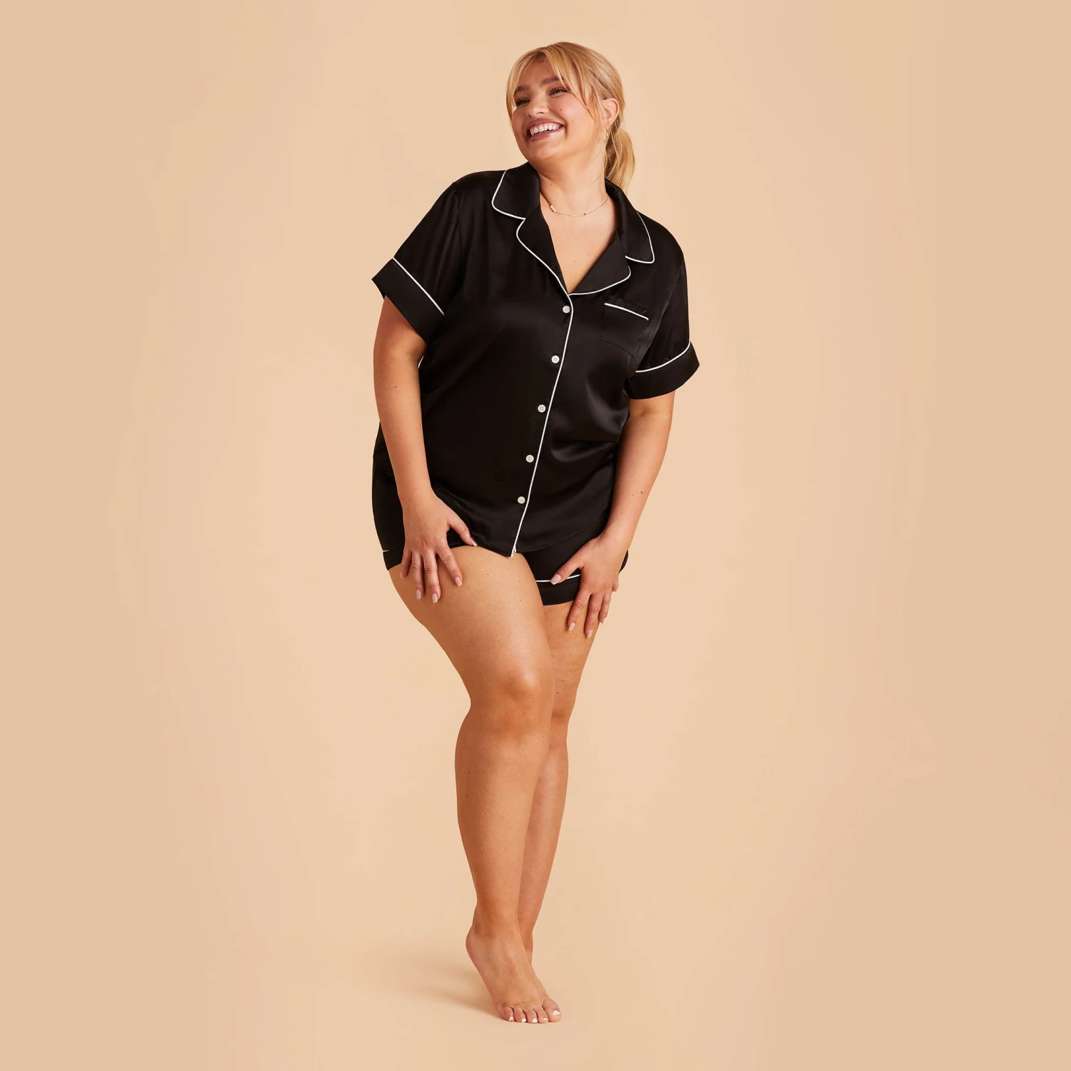 Jonny Satin Pajama Set - Black 15 Jonny Satin Pajama Set - Black - Image 13