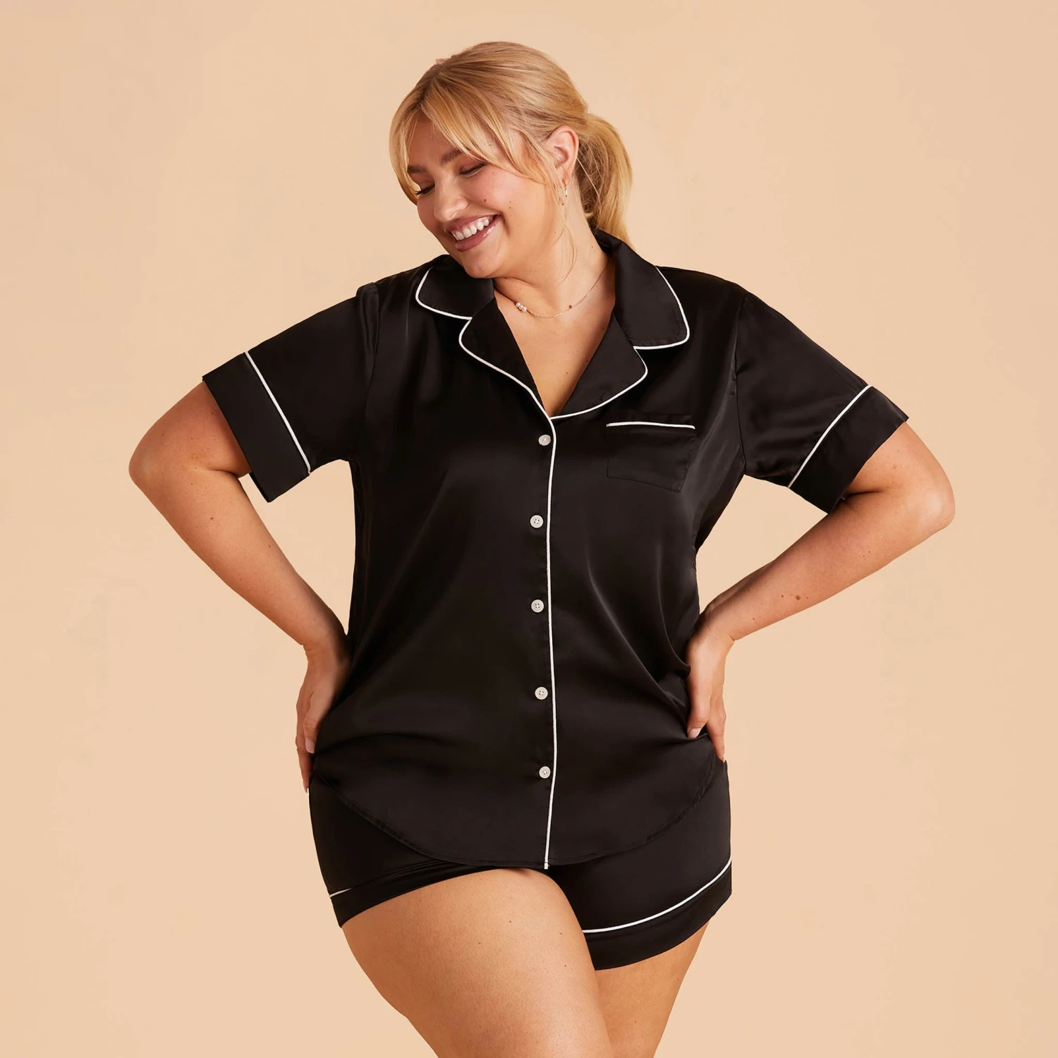 Jonny Satin Pajama Set - Black 18 Jonny Satin Pajama Set - Black - Image 16