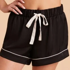 Jonny Satin Pajama Shorts - Black 25 Jonny Satin Pajama Shorts - Black -Elegance Bridal Store black jonny satin shorts bridesmaid pajamas TMS LIVE PREVIEW