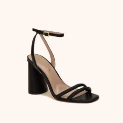 Julia Chunky Heel - Black -Elegance Bridal Store black julia chunky heel bridesmaid shoes 02