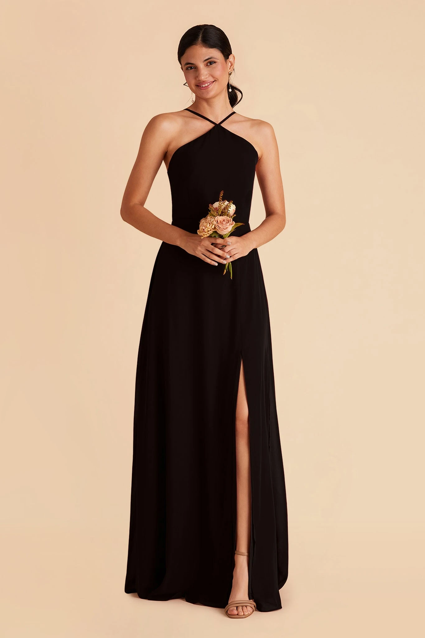 Juliet Chiffon Dress - Black 3 Juliet Chiffon Dress - Black