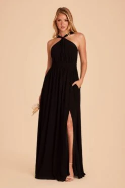Kiko Chiffon Dress - Black