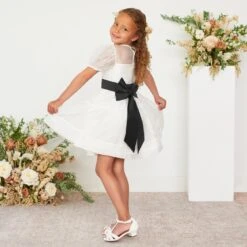 Liz Flower Girl Sash - Black 9 Liz Flower Girl Sash - Black -Elegance Bridal Store black liz flower girl sash 03
