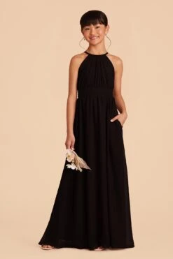 Sienna Junior Dress - Black 10 Sienna Junior Dress - Black -Elegance Bridal Store black sienna junior bridesmaid dress 02
