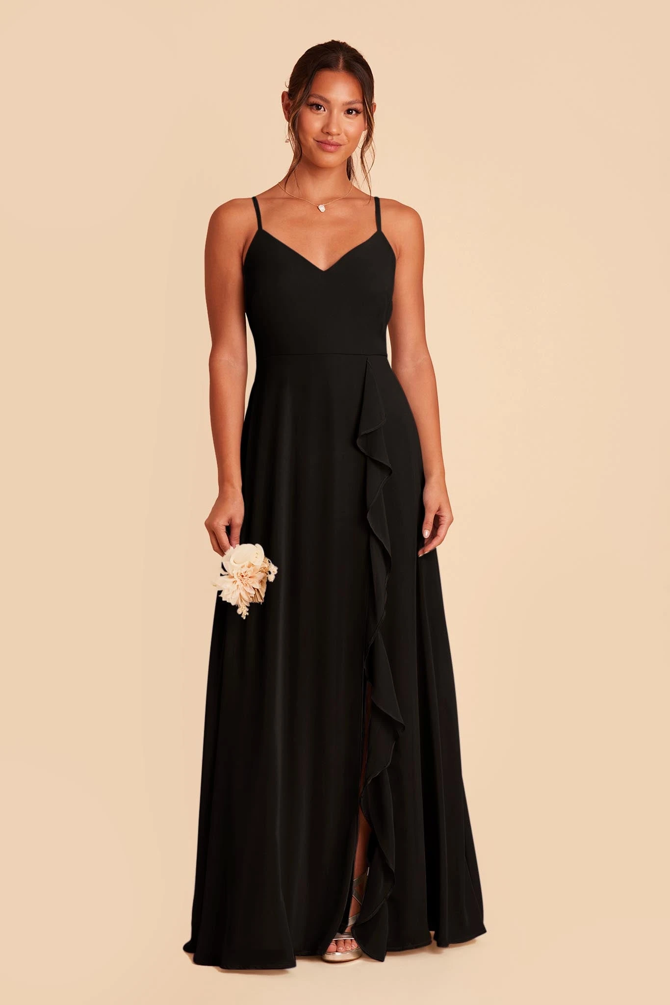 Theresa Chiffon Dress - Black 6 Theresa Chiffon Dress - Black - Image 4