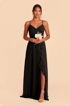 Theresa Chiffon Dress - Black