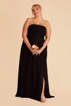 Winnie Convertible Chiffon Dress - Black -Elegance Bridal Store black winnie convertible slit plus size bridesmaid dress 04 760a4906 a8d7 4b29 a06d 0727c47fd38f